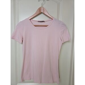 90s Y2K Butterfly Max Mara Weekend Tshirt Rhinestone Stud‎ Pink Portugal Sz XS/S